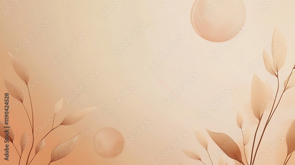 Delicate Branches and Soft Circles Abstract Art Delicate Branches and Soft Circles Abstract Art