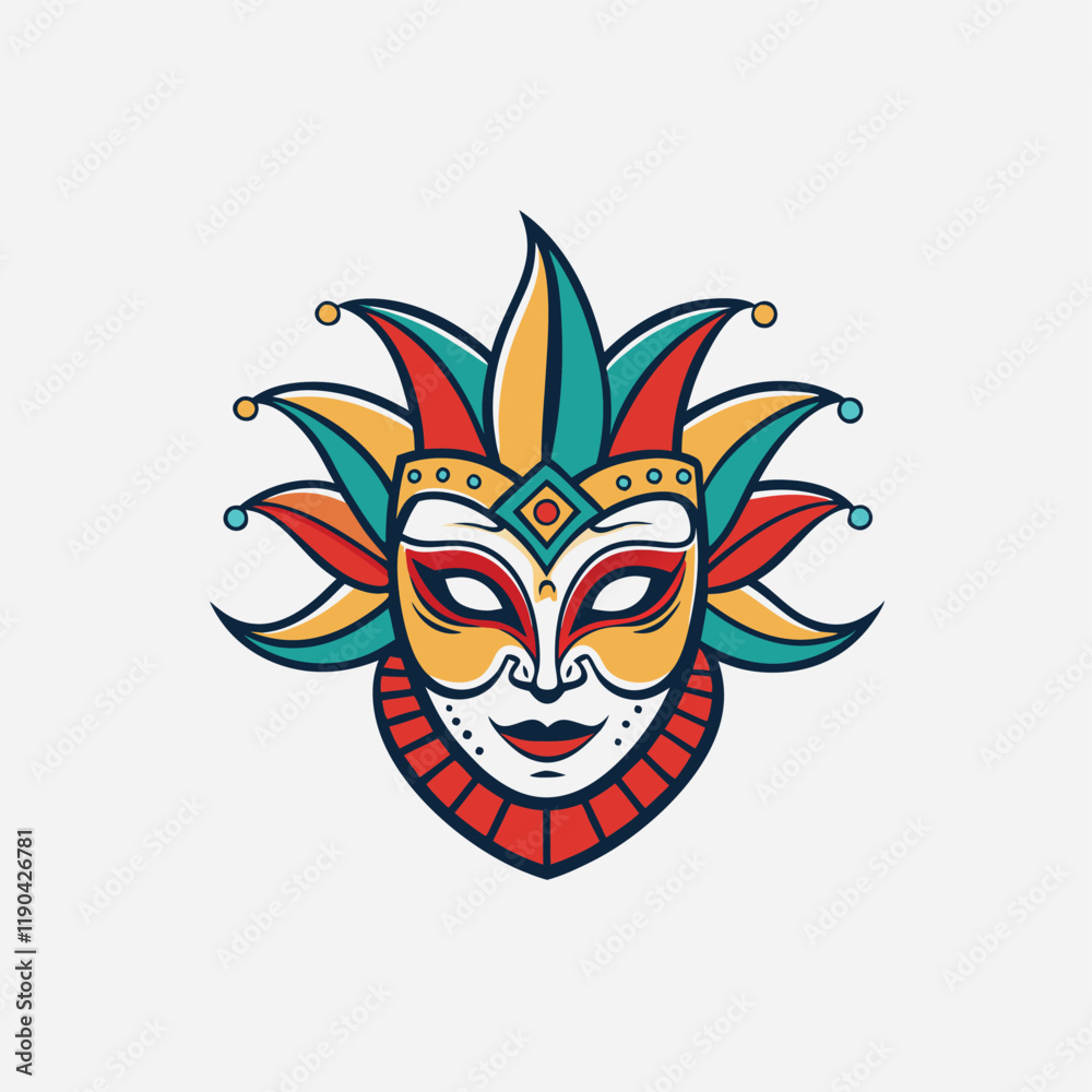 Vector carnival mask for a masquerade. icon vector for web and mobile app on white background Vector carnival mask for a masquerade. icon vector for web and mobile app on white background
