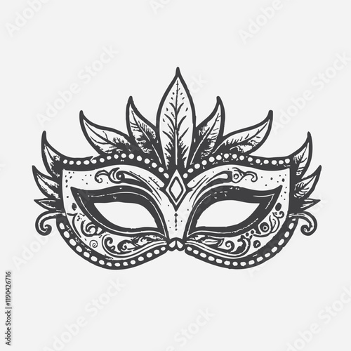 Vector illustration of black and white mask icon vector for web and mobile app