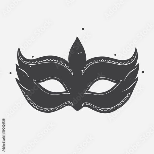 Vector illustration of black and white mask icon vector for web and mobile app