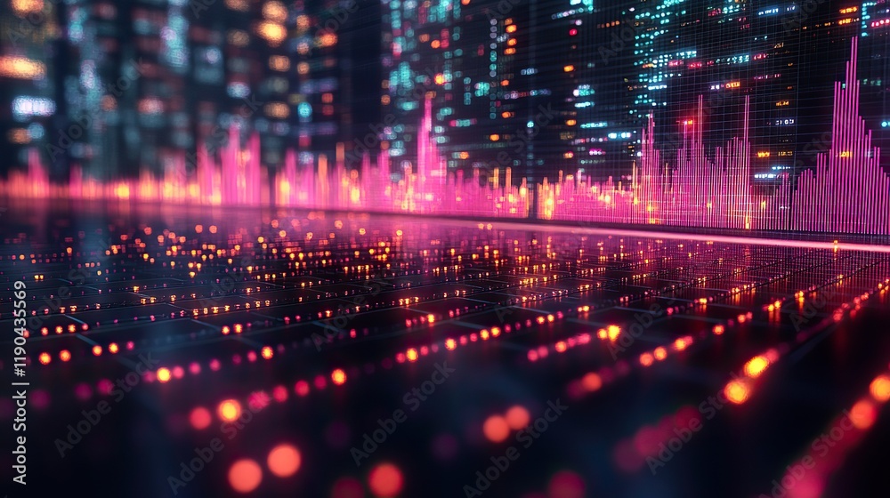 Obraz premium An abstract stock market graph represents finance, investment, and economic trends on a dynamic background