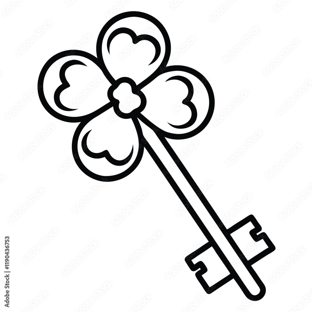 Clover Key Silhouettes Icon, St. Patrick’s Day Silhouette, Lucky Clover Key Clipart, Irish Festival Decoration, Shamrock Key Illustration, Isolated Vector, Flat Design, Holiday Graphic Icon Clover Key Silhouettes Icon, St. Patrick’s Day Silhouette, Lucky Clover Key Clipart, Irish Festival Decoration, Shamrock Key Illustration, Isolated Vector, Flat Design, Holiday Graphic Icon