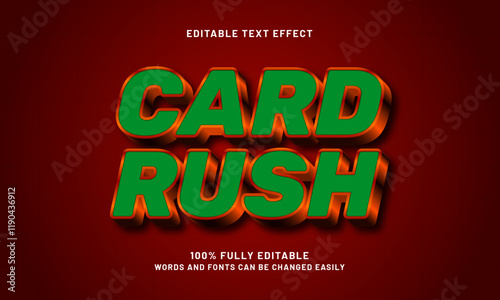 card rush editable text effects with a game and funny theme