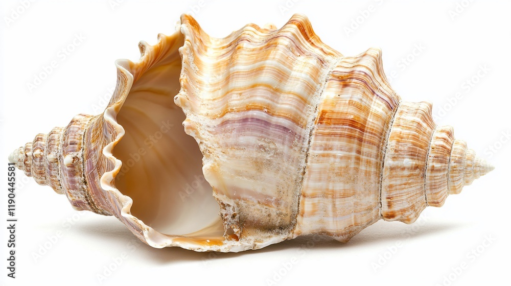 Spiral seashell isolated on white background. Spiral seashell isolated on white background.