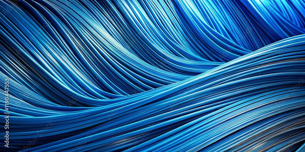 Obraz premium Abstract Blue Swirling Lines: Dynamic Curved Background Texture for Design