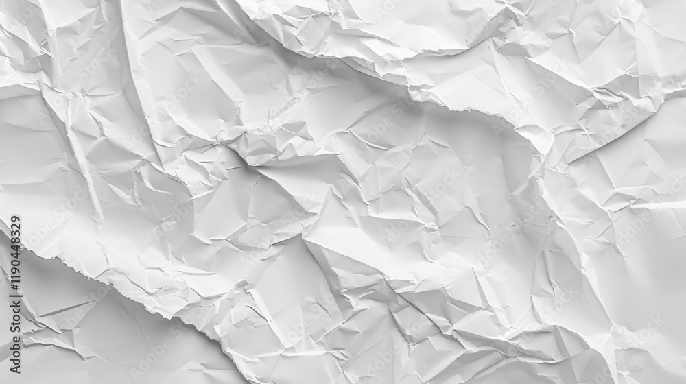 Fototapeta premium A white piece of paper with a lot of wrinkles