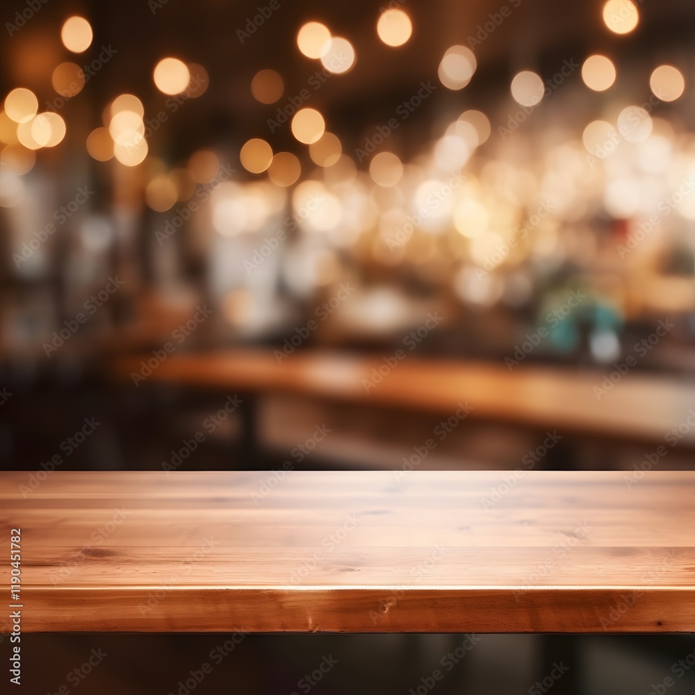 A wooden table with a blurry background A wooden table with a blurry background