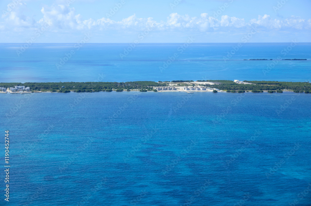Aerial view of Caye Caulker, Belize Aerial view of Caye Caulker, Belize
