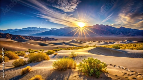 Bokeh photography captures Death Valley's summer heat, showcasing Badwater Basin, Zabriskie Point, and Mesquite Flat's fiery dunes.