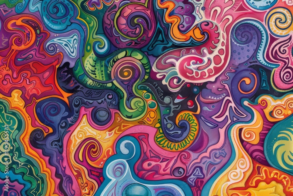A digital artwork featuring swirling psychedelic patterns in a vibrant color palette, A psychedelic pattern of swirling colors and intricate designs A digital artwork featuring swirling psychedelic patterns in a vibrant color palette, A psychedelic pattern of swirling colors and intricate designs