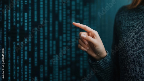 A marketer creating personalized ads using biometric data, nextgen marketing, hyperpersonalization