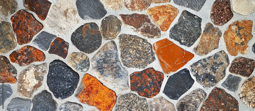 Colorful stone wall texture background. Colorful stone wall texture background.