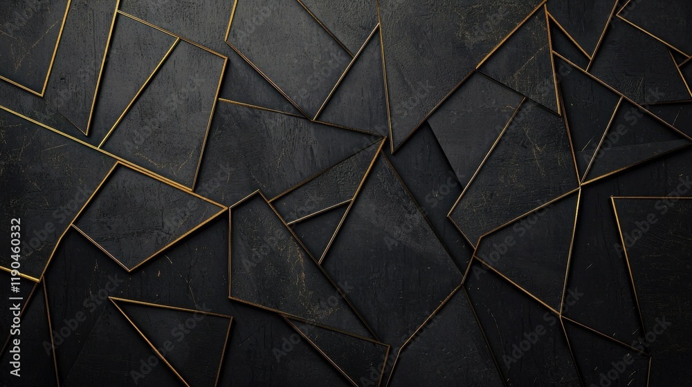 Black and gold geometric abstract background. Minimal dark gray and golden polygon pattern with geometric shapes, lines, stripes, triangles. Modern elegant luxury futuristic design Black and gold geometric abstract background. Minimal dark gray and golden polygon pattern with geometric shapes, lines, stripes, triangles. Modern elegant luxury futuristic design