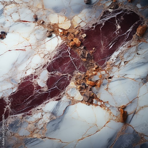 Elegant Abstract White and Dark Red Marble Background with Muted Colors