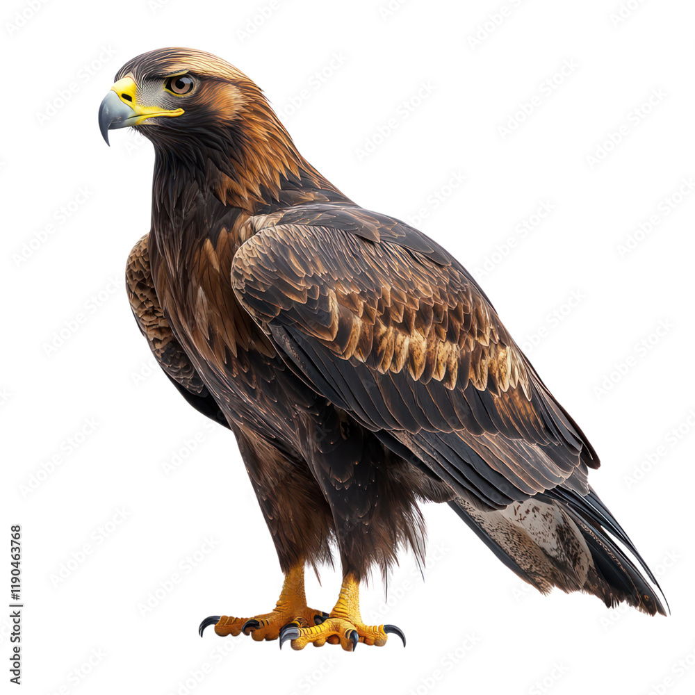 Obraz premium Majestic Golden Eagle Portrait: A Stunning Bird of Prey