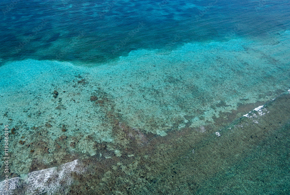 Aerial view of the Belize Barrier Reef Aerial view of the Belize Barrier Reef