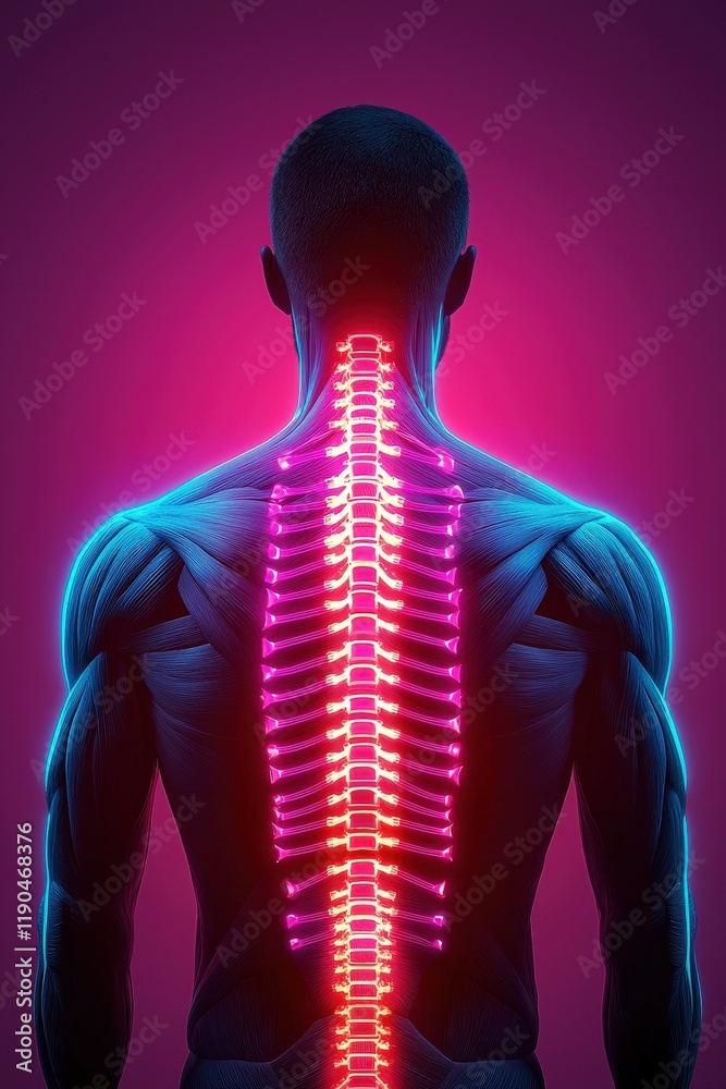 A symbolic figure with glowing arrows representing improved posture alignment. A symbolic figure with glowing arrows representing improved posture alignment.
