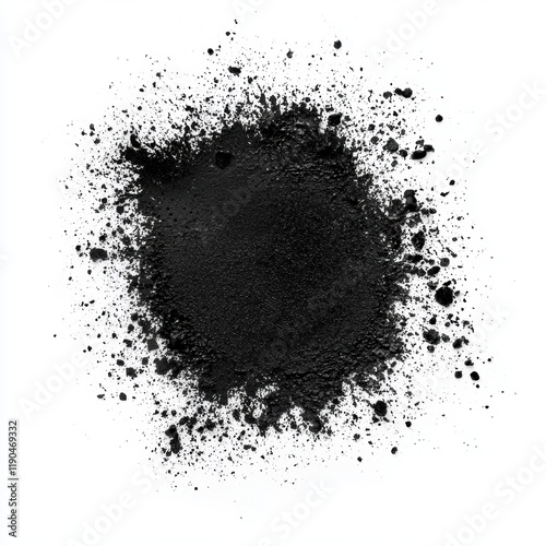 Black Powder on White Background for Creative Visual Projects