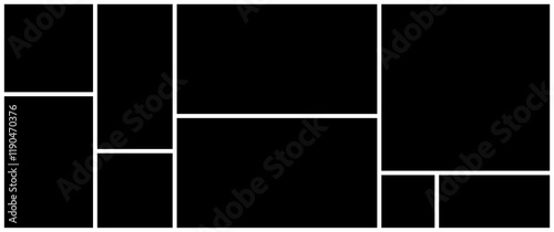 Collage for pictures or photos. Vector photo frame. Vector background.