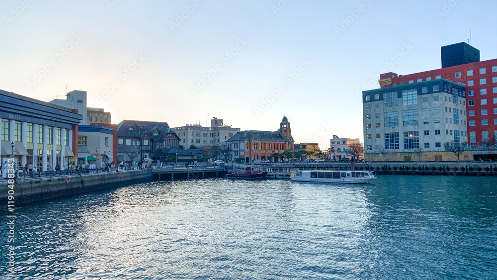 Naklejka premium 門司港レトロの港町風景