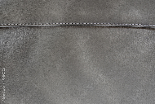 Taupe gray color lambskin leather texture with seam photo