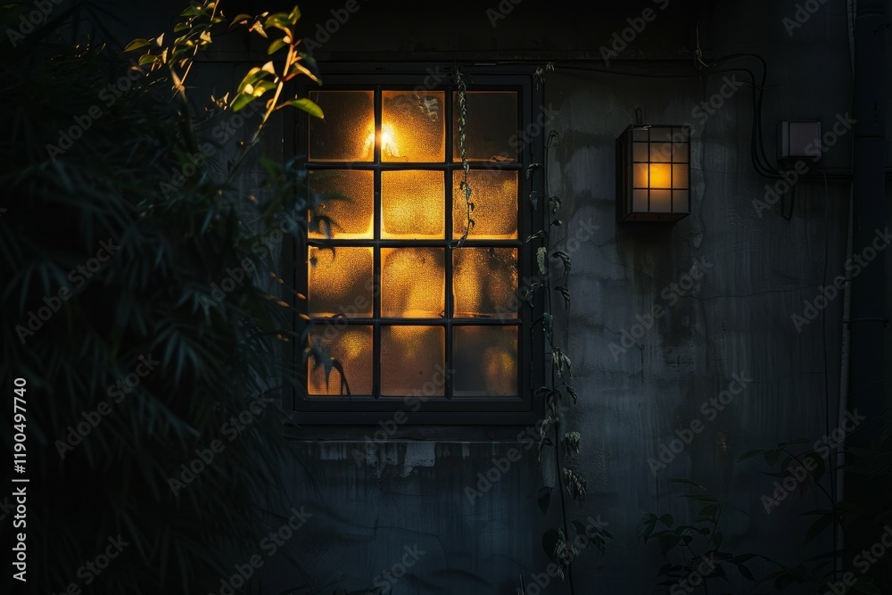 A lone window glows in the darkness, casting a warm light on a quiet street, A quiet, unassuming presence that allows other elements to shine A lone window glows in the darkness, casting a warm light on a quiet street, A quiet, unassuming presence that allows other elements to shine