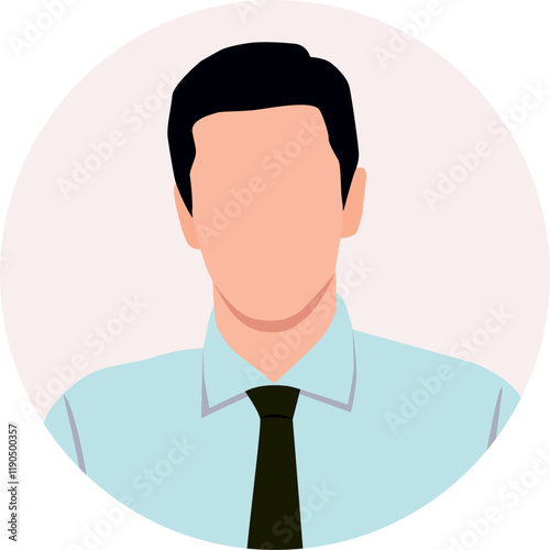 Man Faceless Avatar vector illustration