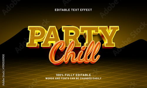 party chill editable text effects with a night party and music theme