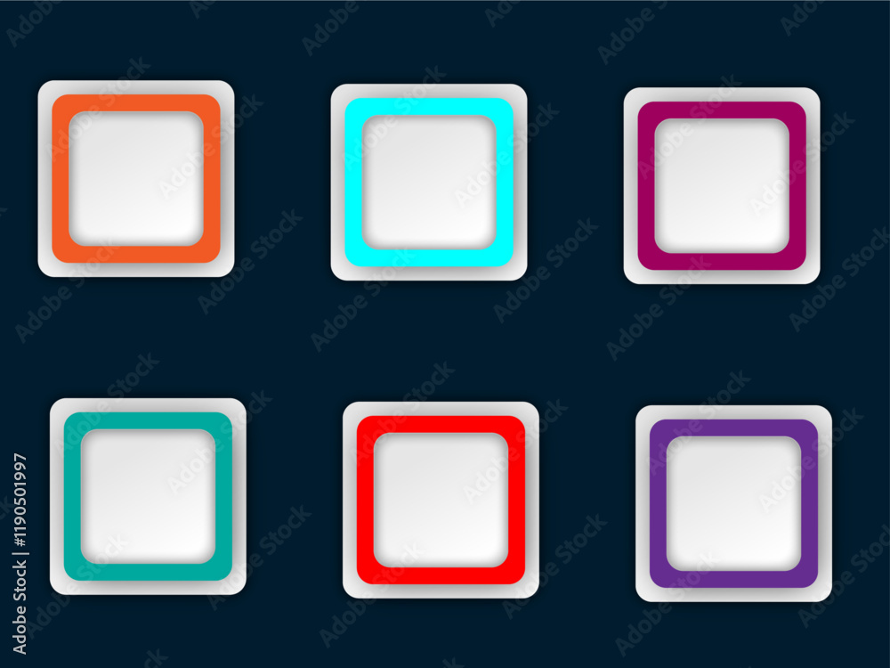 Button set abstract geometric shape design | 3d button with square shape Button set abstract geometric shape design | 3d button with square shape