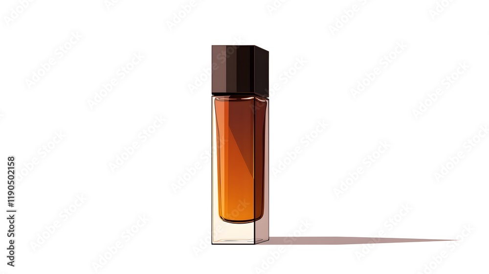 Amber Perfume Bottle Elegant Design Presentation Amber Perfume Bottle Elegant Design Presentation