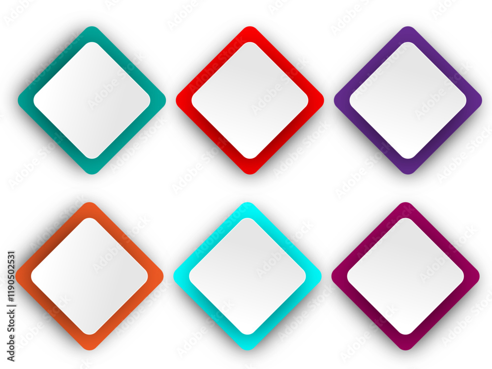Button set abstract geometric shape design | 3d button with 3d diamond shape and white background Button set abstract geometric shape design | 3d button with 3d diamond shape and white background