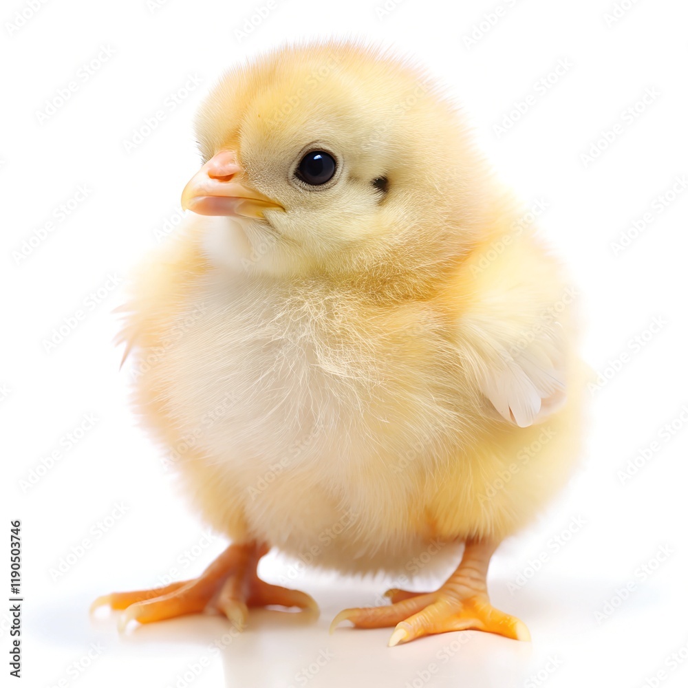 Obraz premium baby chick on white background