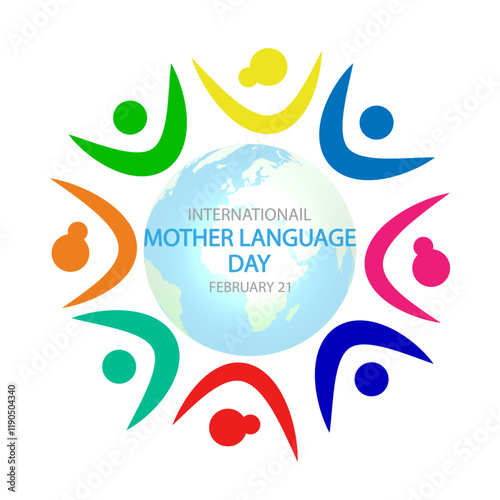 Mother language International day people, vector art illustration.