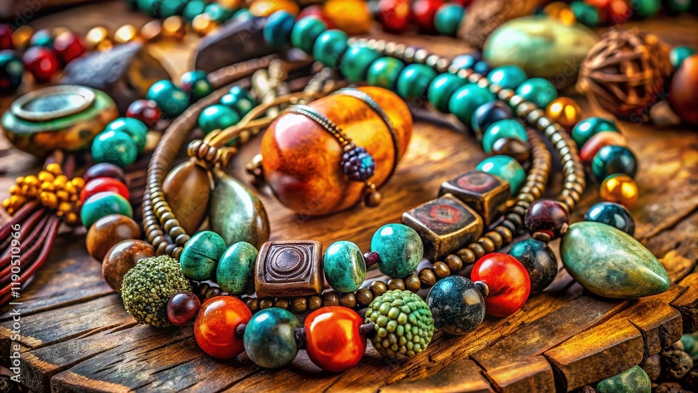 Fototapeta premium Boho Chic Natural Stone Jewelry & Accessories Portrait Photography