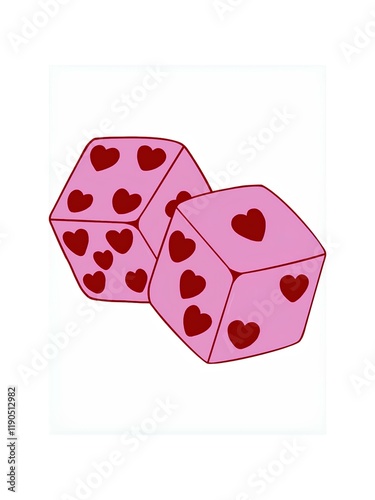 dice with hearts