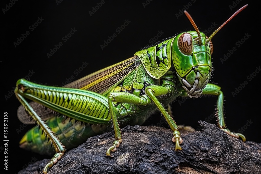 Fototapeta premium Grasshopper on Rock,
