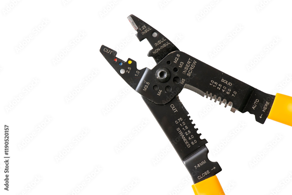 Wire stripper on the white background Wire stripper on the white background
