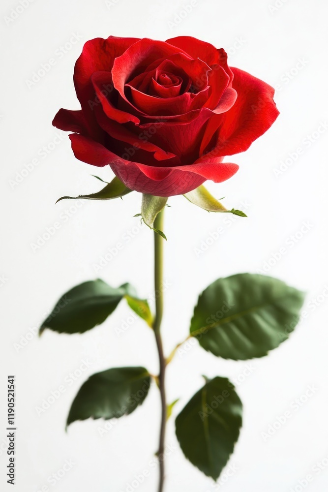 Naklejka premium Single Red Rose in Vase