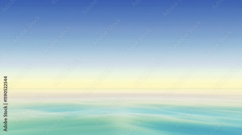 Fototapeta premium Serene seascape with pastel sky and calm ocean.