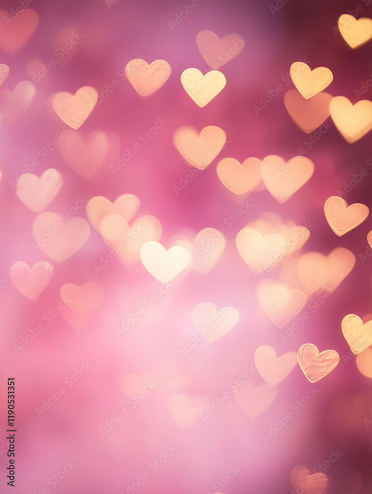 Lights on a pink background, heart-shaped bokeh. Abstract defocused blurred background. Romantic, cute, holiday background. Valentine's day. Lights on a pink background, heart-shaped bokeh. Abstract defocused blurred background. Romantic, cute, holiday background. Valentine's day.