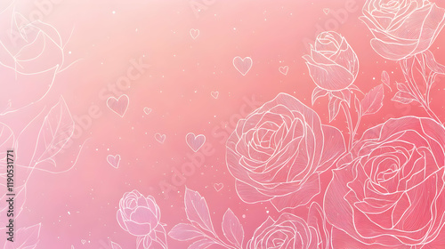 pink background with roses