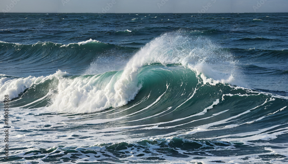 Fototapeta premium Puissance de l'océan en mouvement