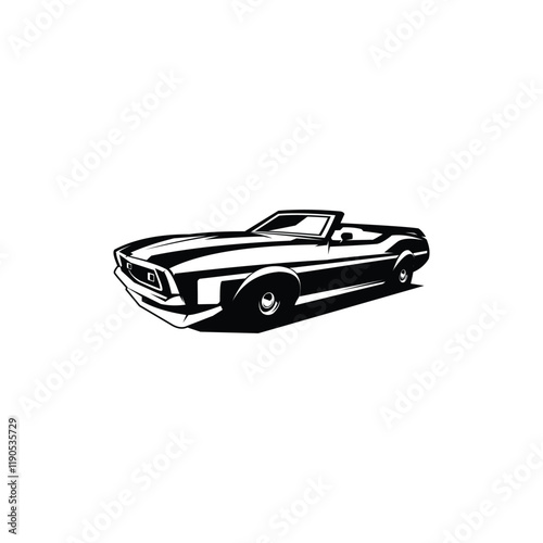 Φωτογραφία logo design vintage car 1968 Shelby Mustang