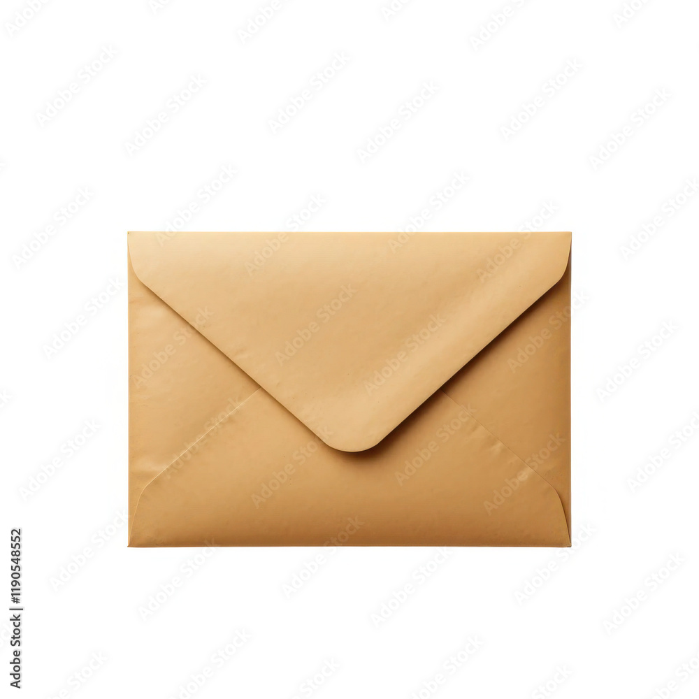 Paper Mail Envelope on White Background Transparent Background Paper Mail Envelope on White Background Transparent Background