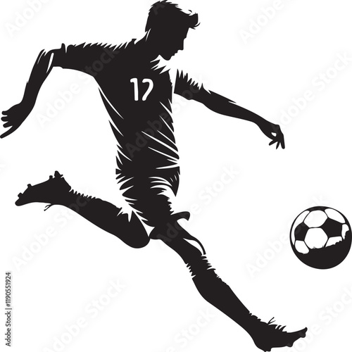 soccer player silhouette