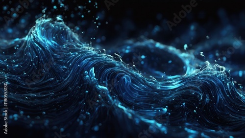 Swirling Waves of Luminous Blue Energy