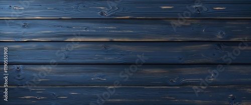 Horizontal Wideformat Banner with a Rich Blue Wood Texture, Perfect for Modern Designs, Wallpapers, and Headers photo