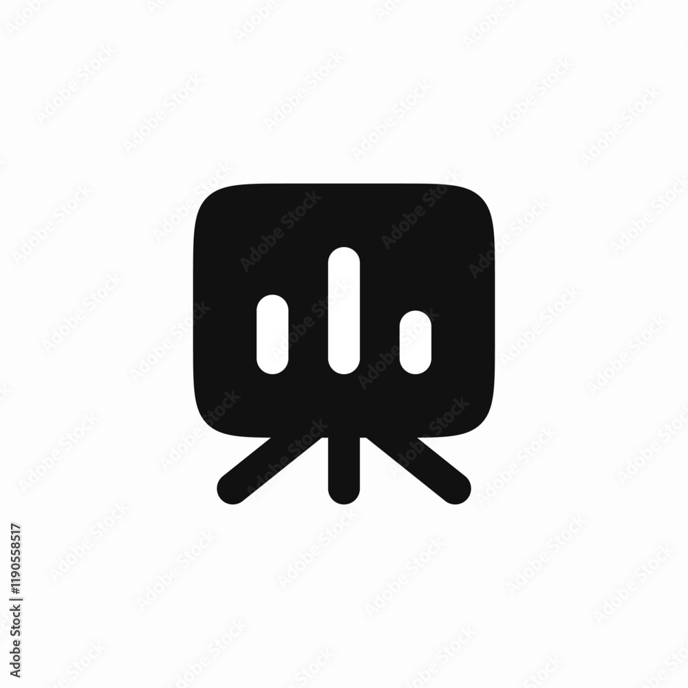 analytics data chart icon vector sign