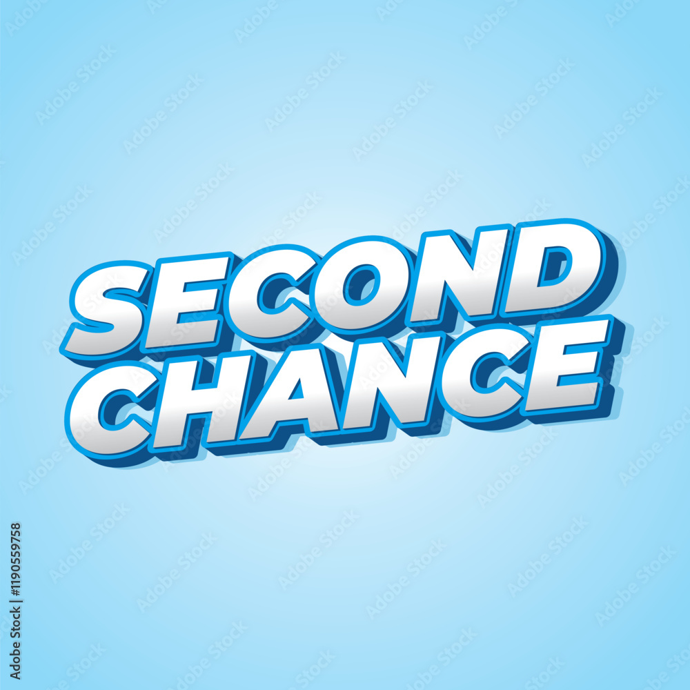 Second chance text effect for social media ads in square size Second chance text effect for social media ads in square size