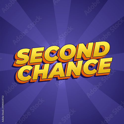 Second chance text effect for social media ads in square size photo